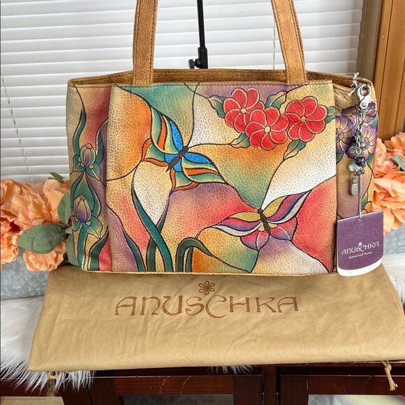 Anuschka Genuine Painted Leather Matching Set NWT - Picture 2 of 12